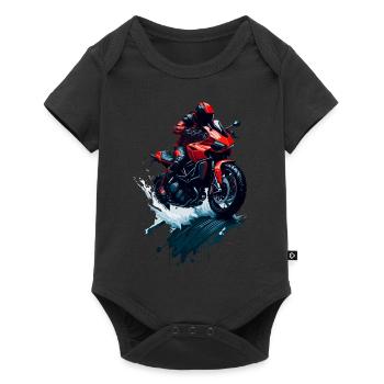 Sport motorcycle - Baby Premium short-sleeve bodysuit - black - Front