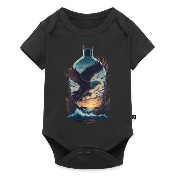 Adler Bottle - Baby Premium short-sleeve bodysuit - black - Front