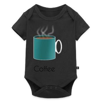 coffee cup - Baby Premium kortärmad bodysuit - svart - Fram
