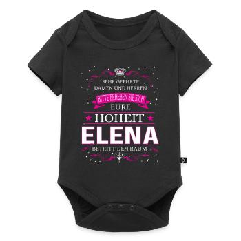 Eure Hoheit Elena betritt den Raum - Baby Premium Kurzarmbody - Schwarz - Vorne