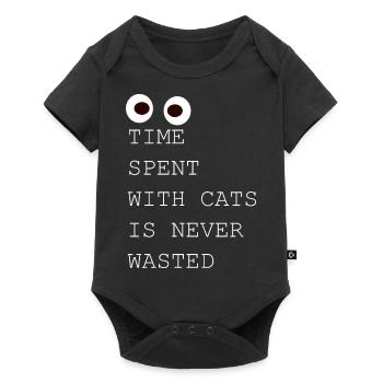 Cadeaux Funny Cat Dictons pour les amoureux des chats - Body à manches courtes Premium Bébé - noir - Devant