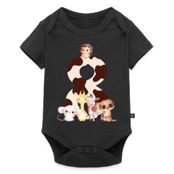 8th anniversary - eighth anniversary animals - Baby Premium short-sleeve bodysuit - black - Front