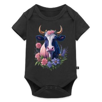 Vache - Body à manches courtes Premium Bébé - noir - Devant