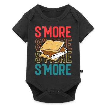 Retro Smore Marshmallow Vintage Camping - Body à manches courtes Premium Bébé - noir - Devant