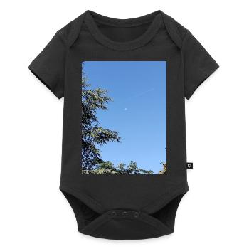Lune matinale et avion - Body à manches courtes Premium Bébé - noir - Devant