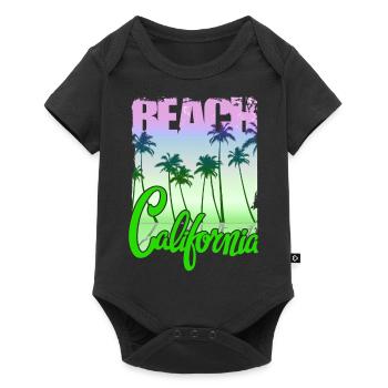 Vintage Flowers beach California retro garden USA - Baby Premium short-sleeve bodysuit - black - Front