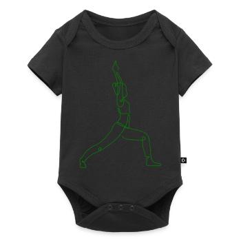 3 Sanchalanasana Yoga | 5th Green Flame - Baby Premium short-sleeve bodysuit - black - Front