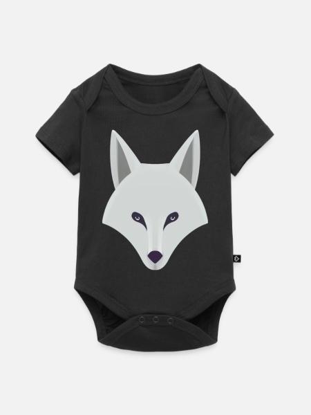 STILISIERTER SANDFUCHS - Baby Premium Kurzarmbody - Schwarz