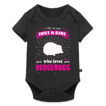Juste une fille qui aime la tenue de hérisson - Body à manches courtes Premium Bébé - noir - Devant
