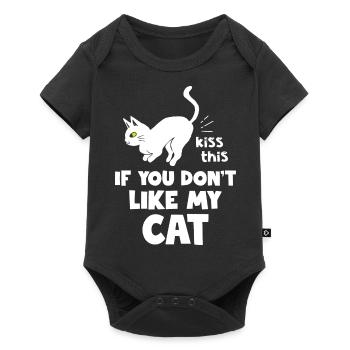 Amoureux des chats Embrasse ça si tu ne le fais pas mon chat - Body à manches courtes Premium Bébé - noir - Devant