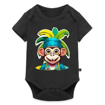 Monkey Doctor - Baby Premium short-sleeve bodysuit - black - Front