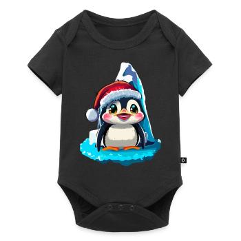 Penguin Christmas - Baby Premium short-sleeve bodysuit - black - Front