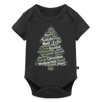 Arbre de Noël - Body à manches courtes Premium Bébé - noir - Devant