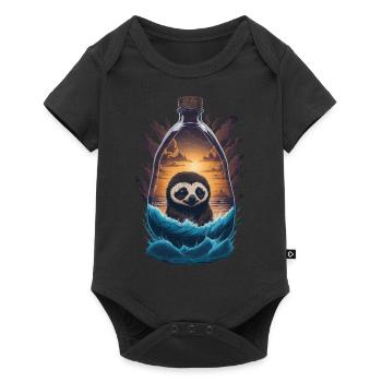 Sloth Bottle - Baby Premium short-sleeve bodysuit - black - Front