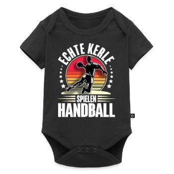 Handball Handballer - Baby Premium Kurzarmbody - Schwarz - Vorne