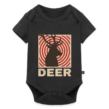 Cerf - Body à manches courtes Premium Bébé - noir - Devant