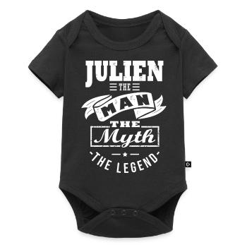 Julien man myth legend cadeau julien - Body à manches courtes Premium Bébé - noir - Devant