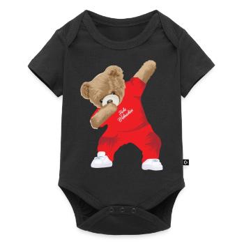 Dabbing Teddy - Baby Premium Kurzarmbody - Schwarz - Vorne