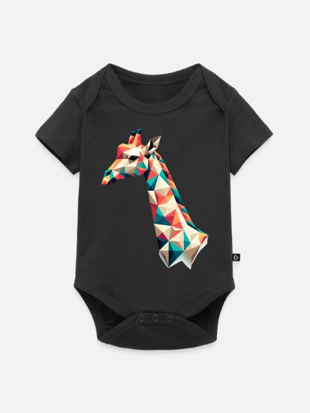 Giraffe // giraffe - Baby Premium Kurzarmbody - Schwarz