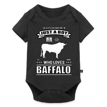 Juste un garçon qui aime la tenue de buffle - Body à manches courtes Premium Bébé - noir - Devant