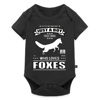 Juste un garçon qui aime la tenue des renards - Body à manches courtes Premium Bébé - noir - Devant