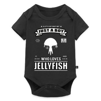 Juste un garçon qui aime la tenue de méduse - Body à manches courtes Premium Bébé - noir - Devant