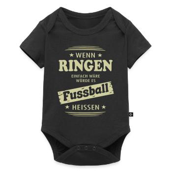Wenn Ringen einfach wäre - Baby Premium Kurzarmbody - Schwarz - Vorne