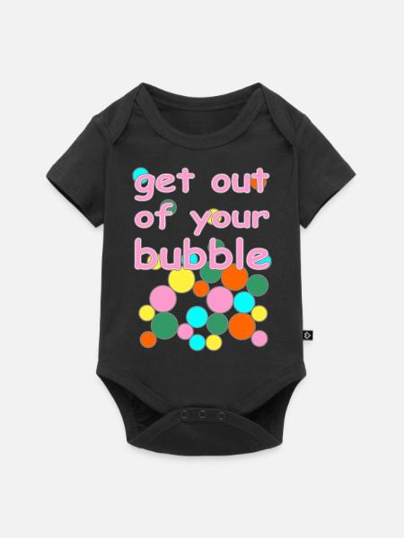 bubble englische Version - Baby Premium Kurzarmbody - Schwarz