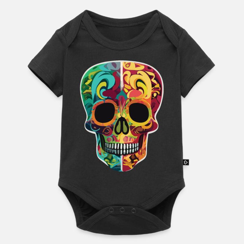 Calavera - Crâne coloré - Body à manches courtes Premium Bébé - noir