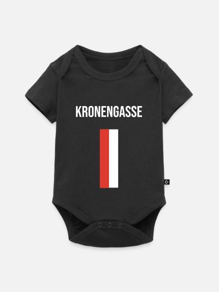 Kronengasse Solothurn - Baby Premium Kurzarmbody - Schwarz
