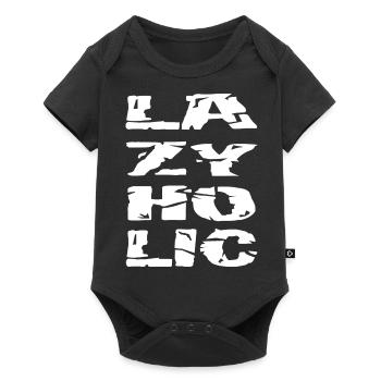 lazyholic - Baby Premium Kurzarmbody - Schwarz - Vorne