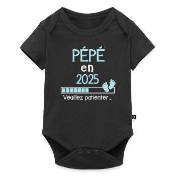 Pépé en 2025 Cadeau Futur Pépére - Body à manches courtes Premium Bébé - noir - Devant