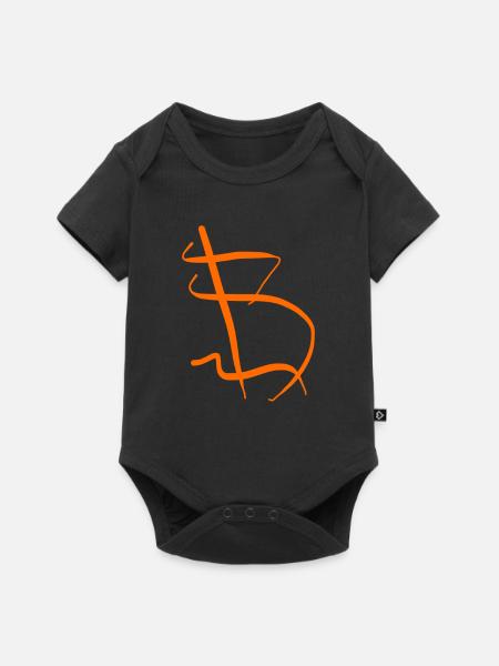 Oranger B - Baby Premium Kurzarmbody - Schwarz