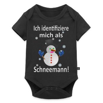 Schneemann Identität - Vers.1 - Baby Premium Kurzarmbody - Schwarz - Vorne