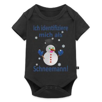 Schneemann Identität - Vers.2 - Baby Premium Kurzarmbody - Schwarz - Vorne