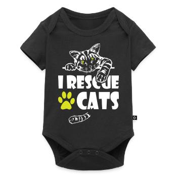 Je sauve des chats - Body à manches courtes Premium Bébé - noir - Devant