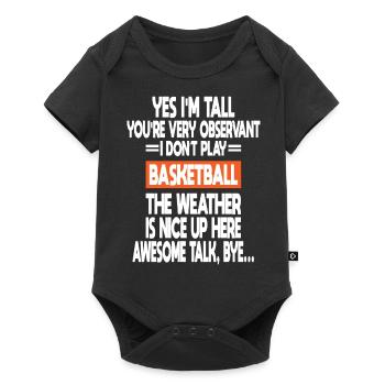Funny Tall Basketball Players Vintage Basketball - Baby Premium short-sleeve bodysuit - black - Front