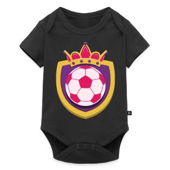 Soccer King Coat of Arms - Baby Premium short-sleeve bodysuit - black - Front