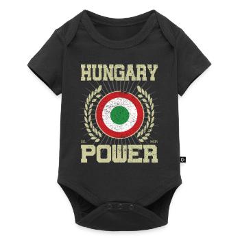 Hongrie Cool, Design - Body à manches courtes Premium Bébé - noir - Devant