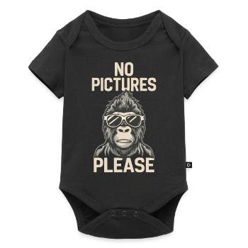 No pictures please - Baby Premium short-sleeve bodysuit - black - Front