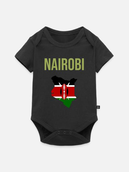 Nairobi Fischerhut - Premium kortærmet baby-body  - sort