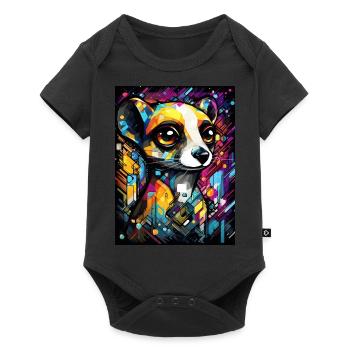 [MB] Friendly Googly-Eyed Adventure - Baby Premium short-sleeve bodysuit - black - Front
