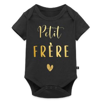 Petit frère - Body à manches courtes Premium Bébé - noir - Devant