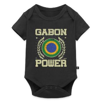 Cooles Gabun, Design - Baby Premium Kurzarmbody - Schwarz - Vorne