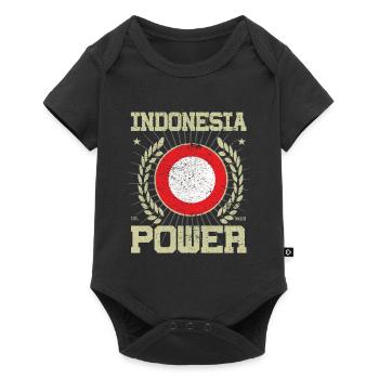 Design cool de l’Indonésie - Body à manches courtes Premium Bébé - noir - Devant