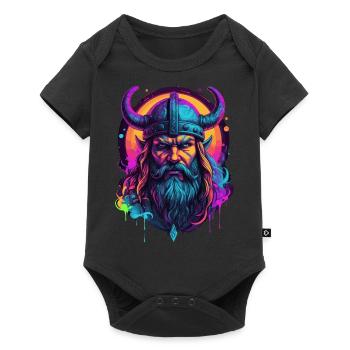Viking coloré - Body à manches courtes Premium Bébé - noir - Devant