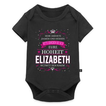 Eure Hoheit Elizabeth betritt den Raum - Baby Premium Kurzarmbody - Schwarz - Vorne