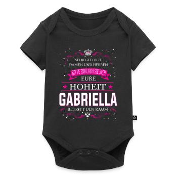 Eure Hoheit Gabriella betritt den Raum - Baby Premium Kurzarmbody - Schwarz - Vorne