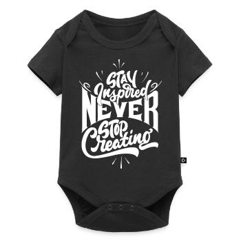 Stay inspired - Baby Premium Kurzarmbody - Schwarz - Vorne