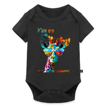 I'm so Funky. Keep your groove. Giraffe - Baby Premium short-sleeve bodysuit - black - Front